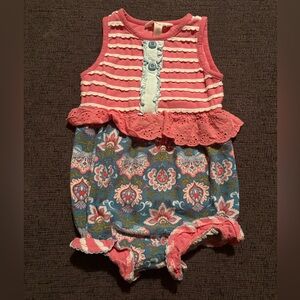 Matilda Jane Pink and Blue Patterned Diaper Cover